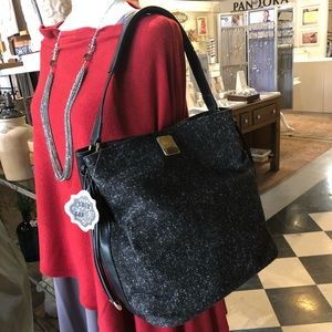 CoCo + Carmen Tweed and Vegan Leather Bucket Bag